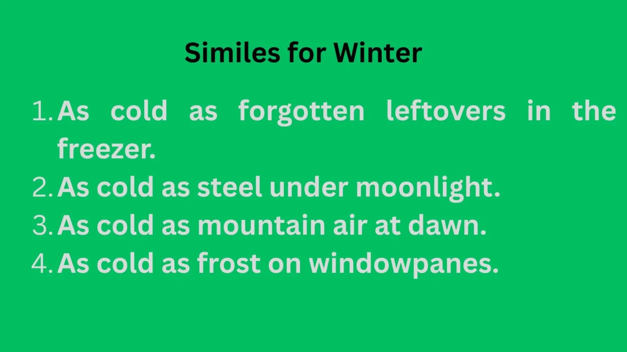 41 Beautiful Similes for Winter Examples