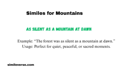 Similes for Mountains