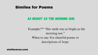 Similes for Poems