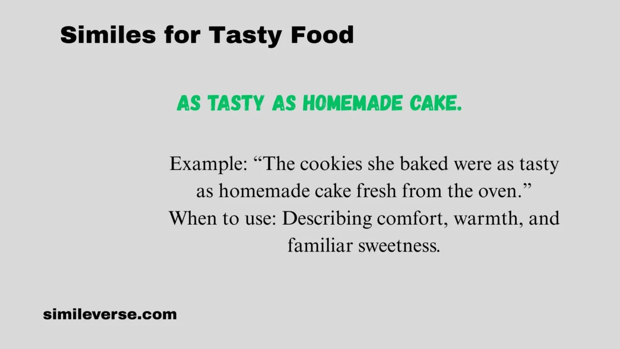 Similes for Tasty Food