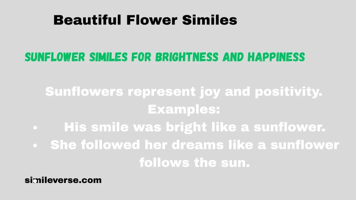 Beautiful Flower Similes