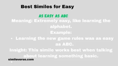 Best Similes for Easy
