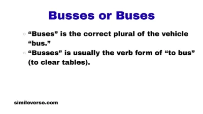 Busses or Buses