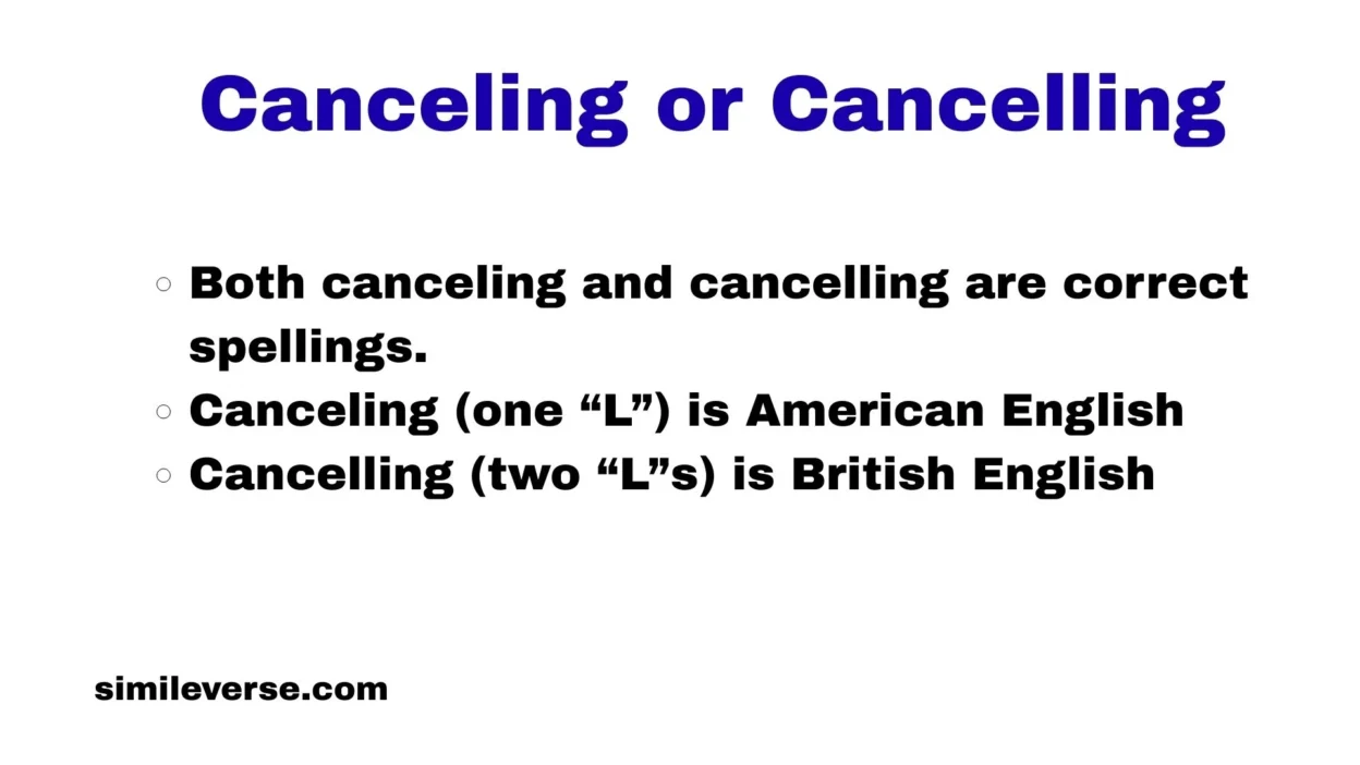 Canceling or Cancelling