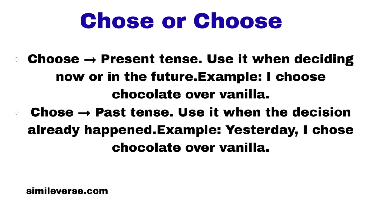 Chose or Choose