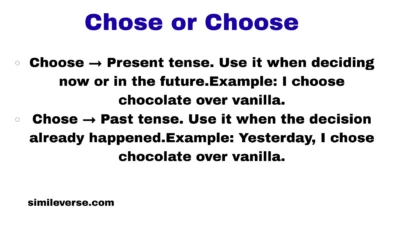 Chose or Choose