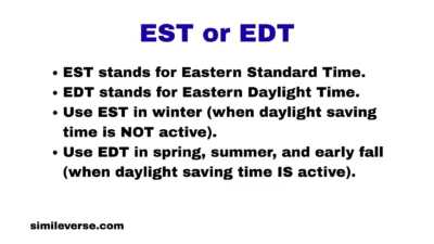 EST or EDT