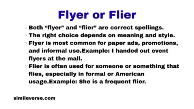 Flyer or Flier