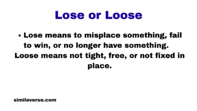 Lose or Loose
