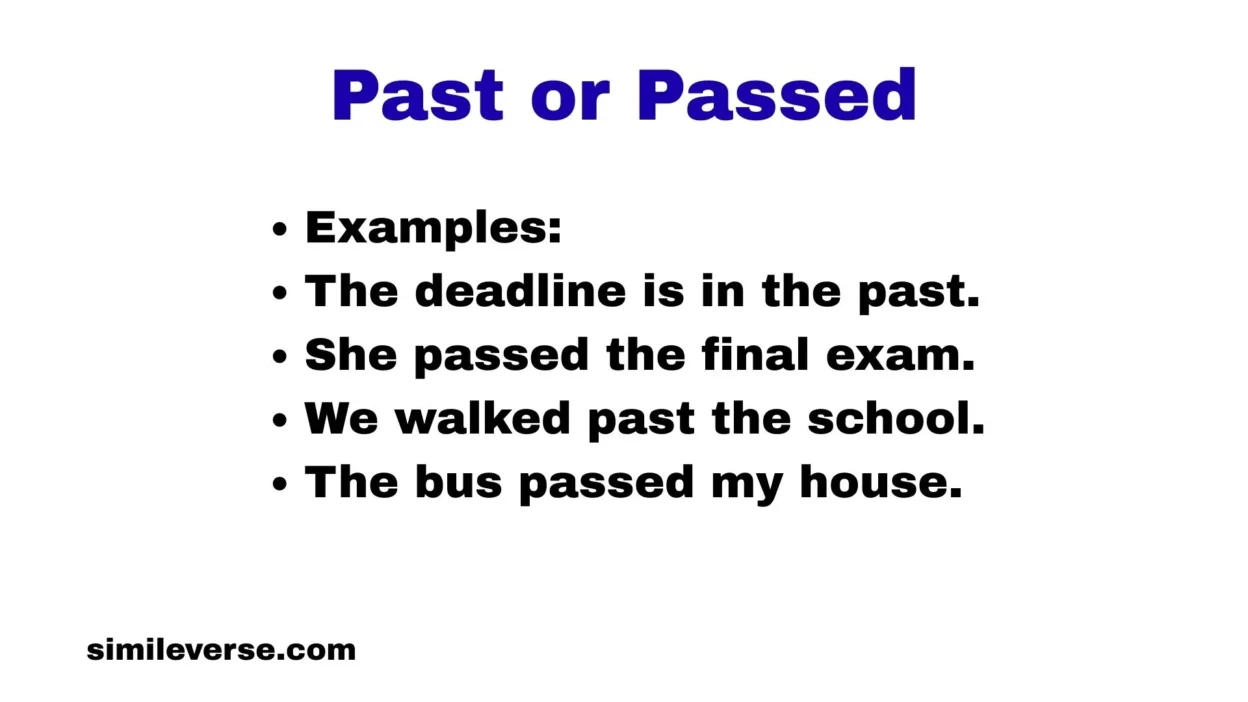Past or Passed