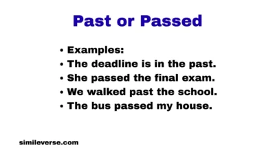 Past or Passed