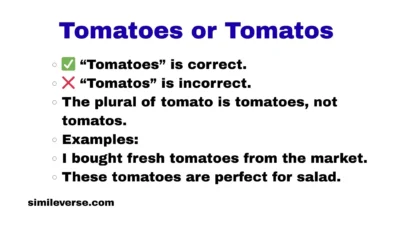 Tomatoes or Tomatos