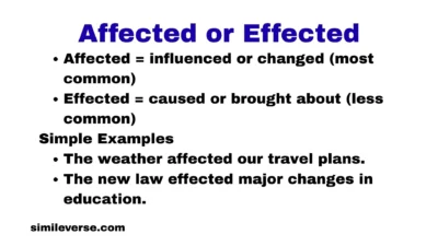 Affected or Effected