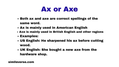 Ax or Axe