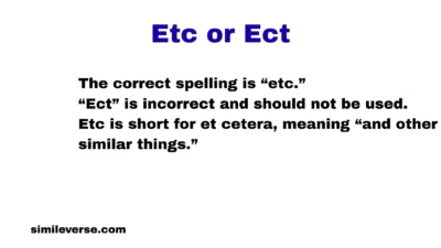 Etc or Ect