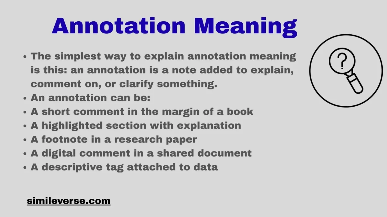 Annotation Meaning