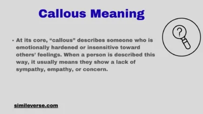 Callous Meaning