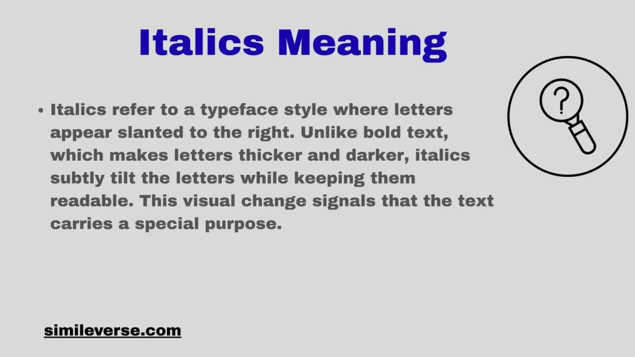 Italics Meaning